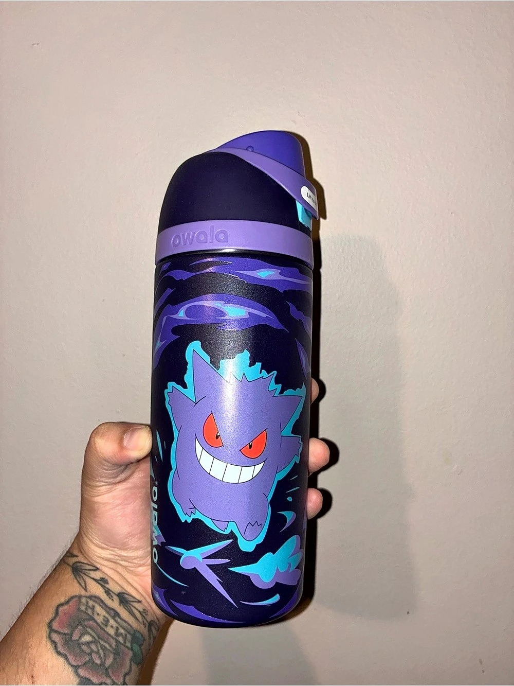 Gengar Pokémon owala water bottle